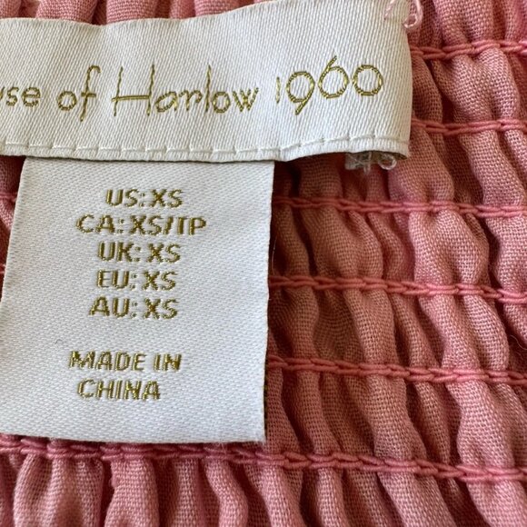 House of Harlow Tiered Maxi Dress Backless Ribbon Ruffle Bohemian - Picture 13 of 13